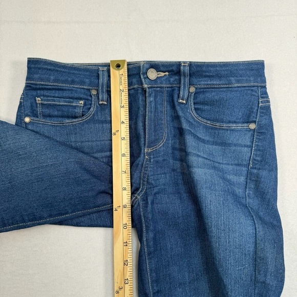 Paige Verdugo Crop Womens Size 28 Mid Rise Dark Wash - Picture 8 of 11